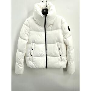 Save The Duck WOMEN'S ANIMAL FREE PUFFER JACKET ISLA IN OFF WHITE Size: M/L